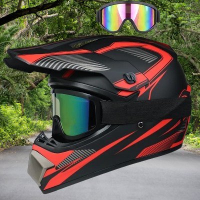 Casque de Moto - MotoFaceHelmets™ - Rouge - Le Pro Moto