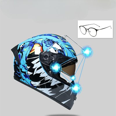 Casque de Moto - SafeRide™ - Bleu - Le Pro Moto