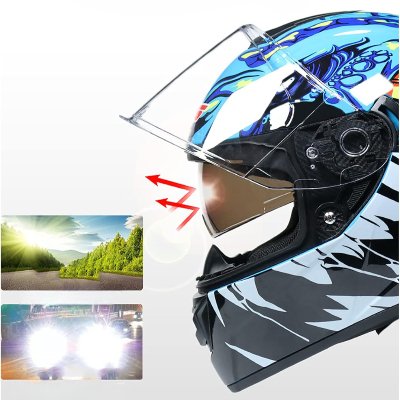 Casque de Moto - SafeRide™ - Bleu - Le Pro Moto