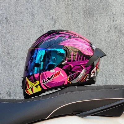 Casque de Moto - SafeRide™ - Rose - Le Pro Moto